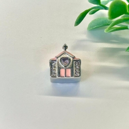 BERLOQUE SEPARADOR IGREJA ROSA CRAVEJADO CRISTAL