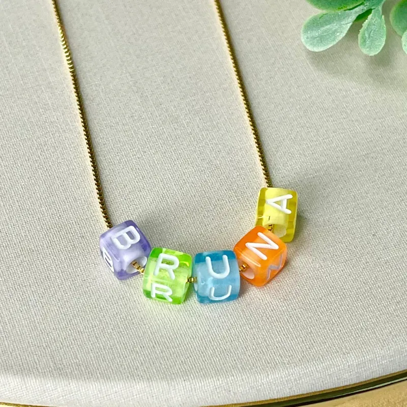 COLAR PERSONALIZADO LETRAS NEON ATÉ 10