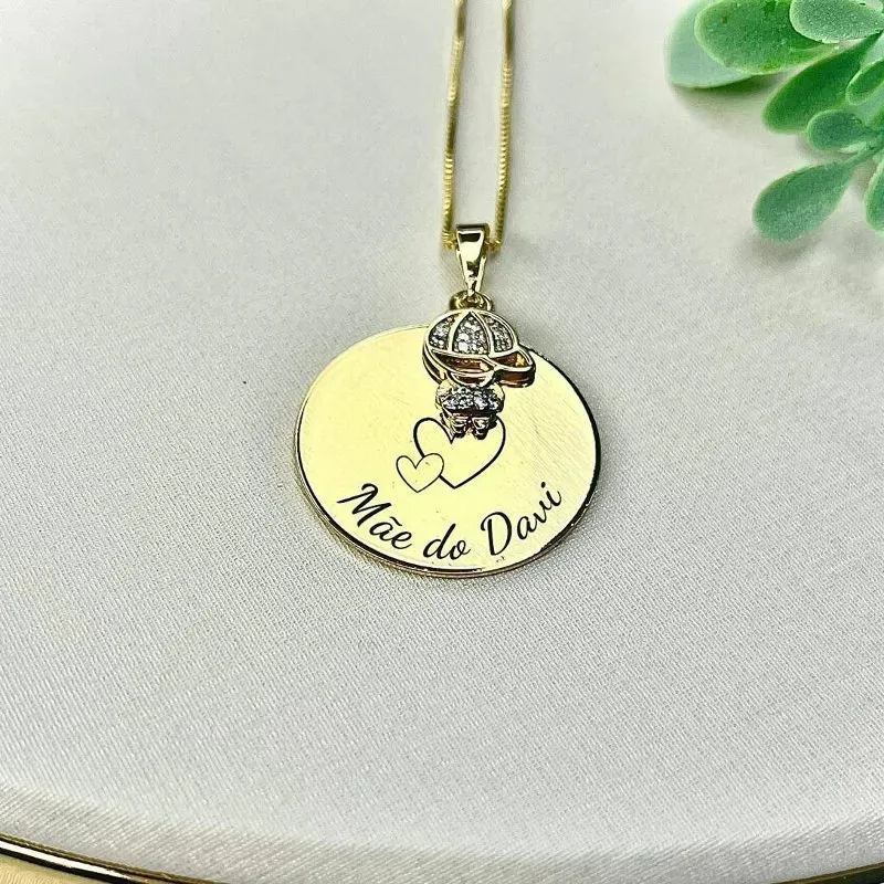CORRENTE PERSONALIZADO MÃE DE MENINO