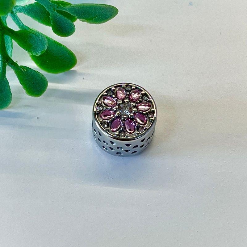 BERLOQUE SEPARADOR REDONDO DE FLOR ROSA