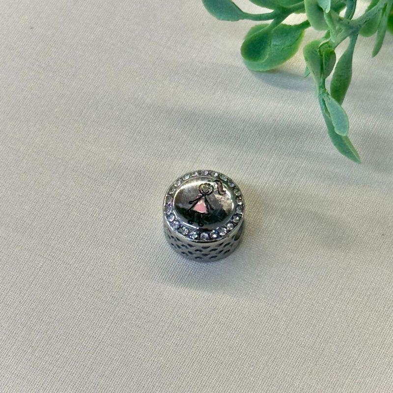 BERLOQUE SEPARADOR MENINA BORDA CRAVEJADO CRISTAL