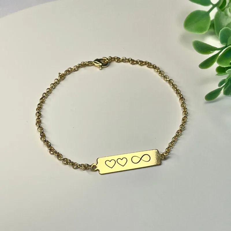PULSEIRA PERSONALIZADO EXPRESS PINGENTE RETANGULAR AMOR INFINITO PULSEIRA PERSONALIZADO EXPRESS PINGENTE RETANGULAR AMOR INFINITO
