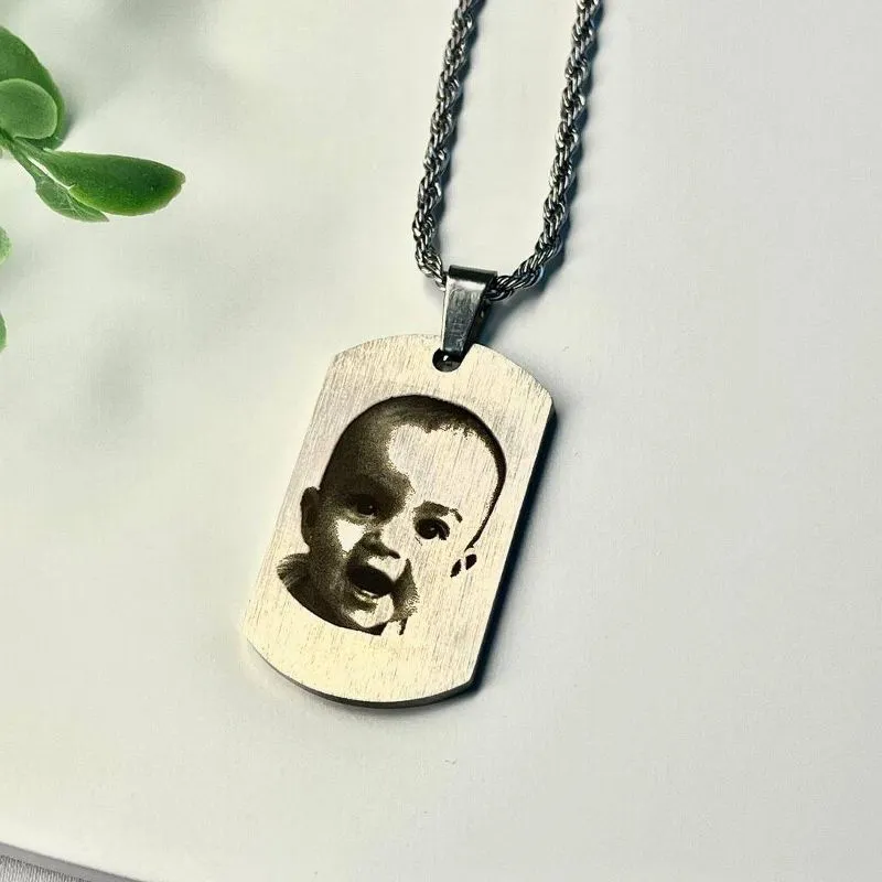 CORRENTE PERSONALIZADO EXPRESS PINGENTE 2,2X3,3cm AÇO INOX COM FOTO