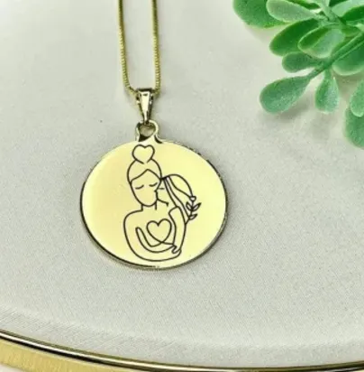 CORRENTE PERSONALIZADO EXPRESS MEDALHA MÃE E FILHOS
