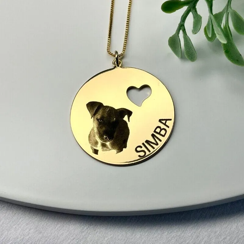 CORRENTE PERSONALIZADO EXPRESS PINGENTE FOTO PET E NOME