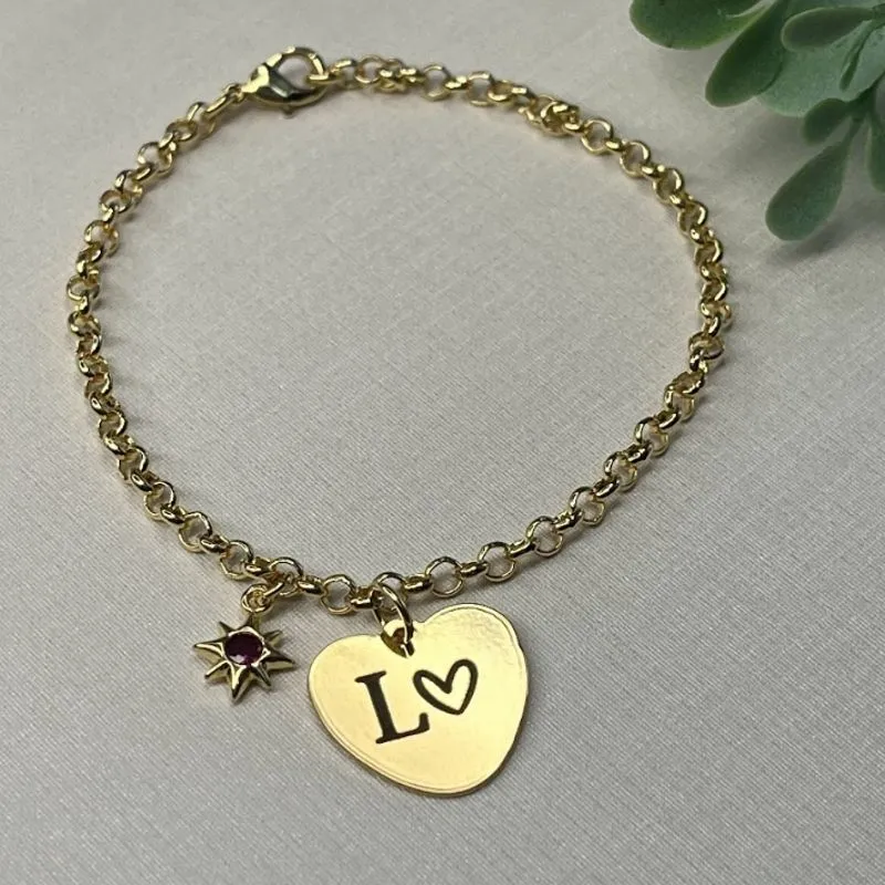 PULSEIRA PERSONALIZADA COM INICIAL E ADORNO