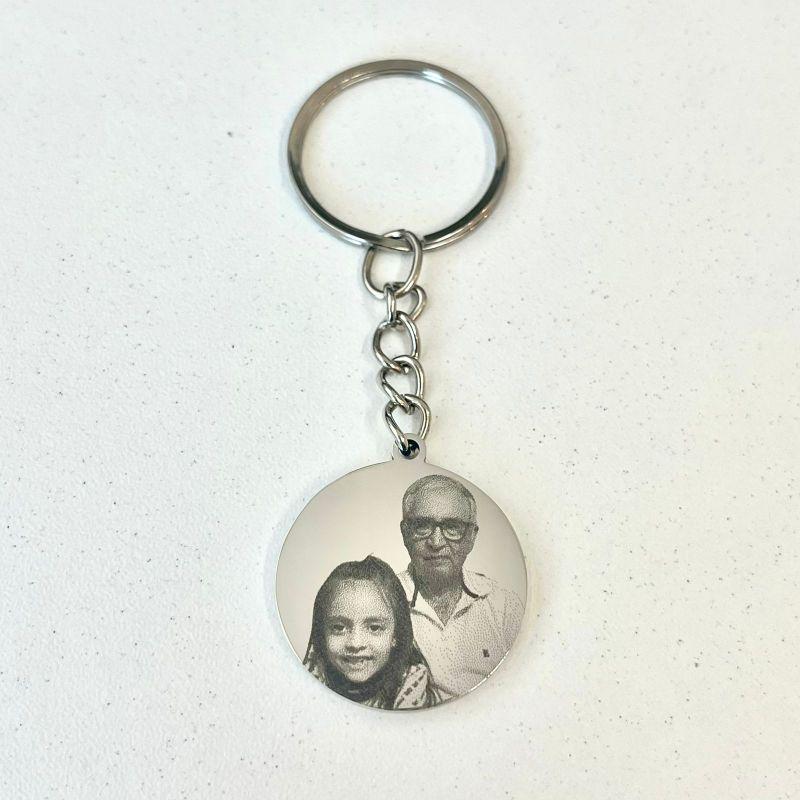 CHAVEIRO PERSONALIZADO EXPRESS FOTO REDONDO 2,5CM AÇO INOX