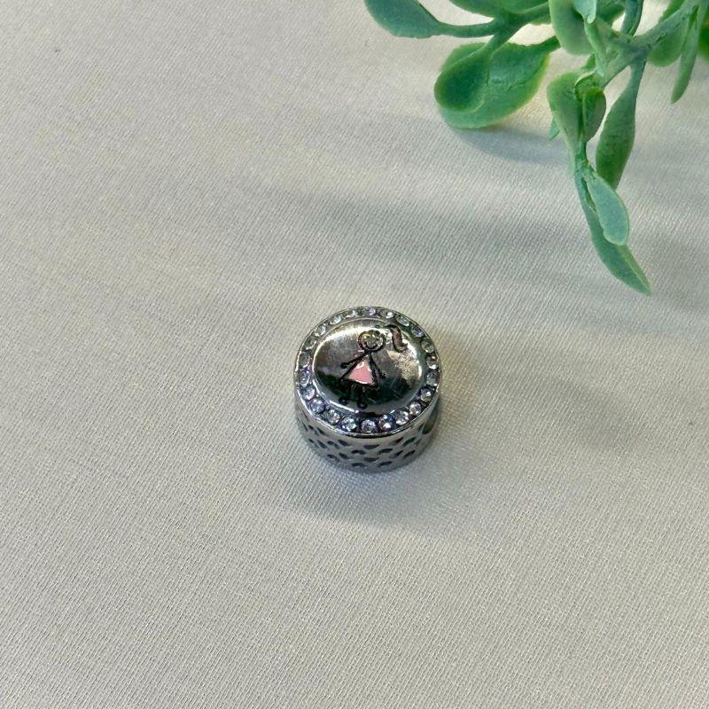 BERLOQUE SEPARADOR MENINA BORDA CRAVEJADO CRISTAL